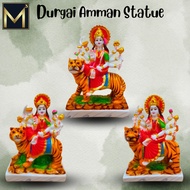 Divine Goddess Durgai Amman on Tiger Polyresin Statue for Home Temple and Spiritual Décor