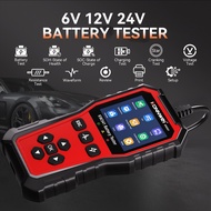 KW341 6V 12V 24V Car Motorcycle Battery Tester KONNWEI Truck Battery Voltage Analyzer Cranking Charg