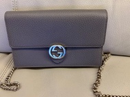 GUCCI WOC in grey leather