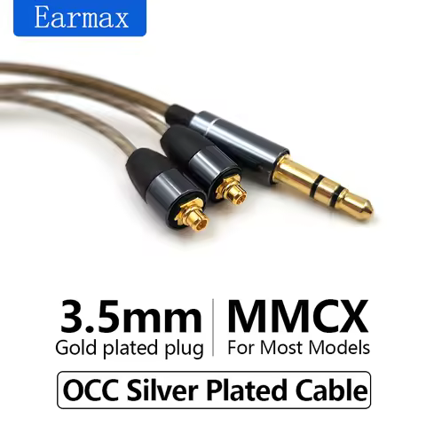 For Sony N3AP N1AP Z5 M7 SE846 SE425 SE535 SE215 UE900 900S MMCX Earphone Replaceable 3.5mm Silver P