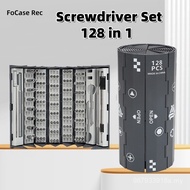 FoCase Rec 128in1 Multifunctional Precision Screwdriver Set，With Built-In Magnetizer & Bending Hose,