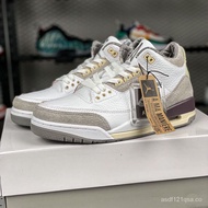 Aj3 X A Ma Maniere Joe 3 set Beige gray distressed basketball shoes Dh3434-110 sneakers&---