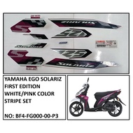 (CLEARANCE SALE) YAMAHA ORIGINAL EGO SOLARIZ 2017 PINK STRIPE/GRAPHIC SET (BF4-FG000-00-P3)