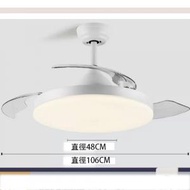DDS - 隱形風扇燈頂吊電風扇吊燈（吊頂-白色42寸-變光遙控【小米小愛版】）#N270_009_040