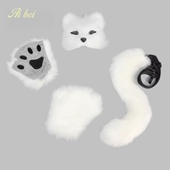 Halloween Plush Fox Mask Sexy Animal Tail Simulation Fox Tail Set