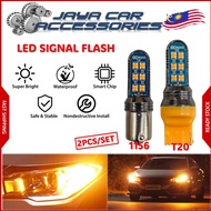 2PCS 12LED Car Signal Light Flash Signal Bulb Car Thai Look Signal Strobe 1156/PY21W/P21W T20/7440