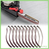 [IniyexaMY] 10 Pieces Electric Belt Grinder Belt Machine Pipe Belt Sanding Belt Sander Attachment Drill Tools Accessories Grinder