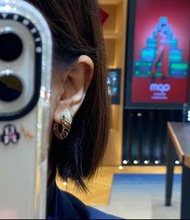 [楊紫同款]apm monaco kaa蛇形耳環黃金色高級耳飾女生