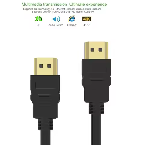 3ft 5ft 6ft 10ft 15ft High speed Gold Plated Plug HDMI-compatible Cable 1.4 Version HD 1080P 3D for 