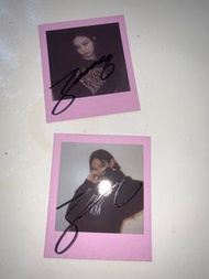 Blackpink Jennie親筆簽名官方演唱會拍立得2張