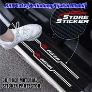 1pcs-9pcs AGYA Car Sill Plate Protector / AGYA Car Footrest Protector Carbon Sticker 3D Fiber Materi