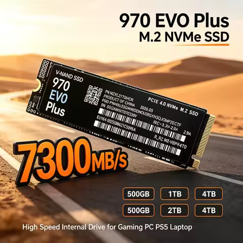 7300MB/s High Speed Internal Drive 970 EVO Plus M.2 NVMe SSD PCIe 4.0x4 for Gaming PC PS5 Laptop Des