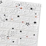 Wallpaper Dinding 3D Foam Motif Bata 70x77cm Stiker Dekorasi Kamar Anak Estetik