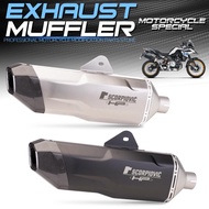 Universal Motorcycle Exhaust Muffler Carbon fiber Modified Escape Moto For F750GS F850GS ADV R1200GS