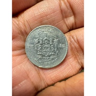 tamthaistore (ประกันแท้)เหรียญ510 สตางค์ ปี2493 เนื้อดีบุก หายากมาก เป็นเหรียญรุ่นแรกในรัชกาลที่ 9 ส