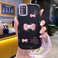 Samsung A02S A03S M02S F02S Case Bowknot Model Case with Lanyard