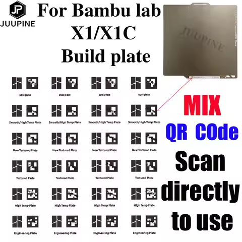 For Bambu lab Build Plate QR CODE Replacement Bambulab QR code Sticker for Bambulabs X1C Third Party