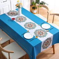 Home Kitchen Dining Table Cloth Waterproof Oil-proof Dust-proof Table Cover 140x140cm/180cm/200cm