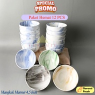 [12 PCS] PYRAMID CERAMIC MARBLE BOWLS 4.5 INCH I 11 CM I dozens of bowls I hampers bowls I porcelain