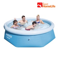 Emall Philippines Bestway Round Blue Fast Set Family Swimming Pool  Medium 8 ft and Large 10 ft