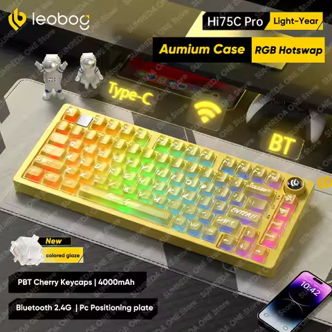 Leobog Hi75C Hi75C Pro Wireless Mechanical Keyboard 75% Layout Kit 81 Keys Aluminum BT 2.4G Wired Ho