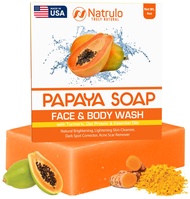 Papaya Soap Face & Body Wash – Skin Brightening Papaya Soap Bar for Dark Spots – Reduce Acne, Cleans