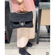1: 1 Original Label Chanel 25K Black Gray Woolen Airport Bag Flip Chain Shoulder Bag Large Capacity 