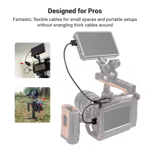 SmallRig Ultra Slim 55cm (A to A) 4K Cable For DSLR Camera/Monitor/Wireless Video Transmitter & Rece
