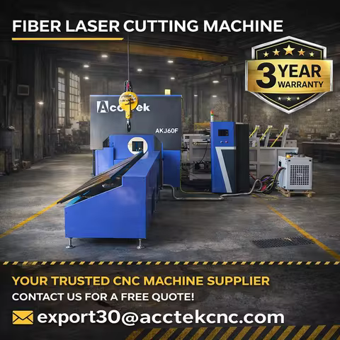 ACCTEK Cnc Laser Cutting Machines 3d Cnc Fiber Laser Tube Cutting Machine 45° Bevel Cutting zero Tai