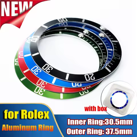 37.5mm Aluminium Ceramic for Watch Case Alloy Watch Bezel Insert Ring Slope for Rolex GMT Diving for