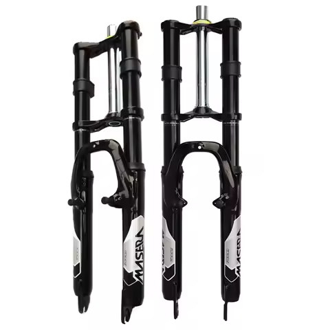 Deceleration Bicycle Front Fork, Mountain Bike Suspension Fork, MTB Double Shoulder Shock Absorber, 