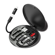 ALOK - CBBK 多功能60W快速充電線數據線多合一收納盒(充電+數據功能USB-C/Lightning / Micro USB / USB-A / Sim卡)黑色