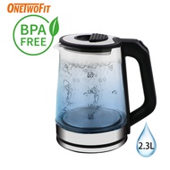 Electric 2.3L Glass Kettle Automatic Power-off LED Light Boil-Dry Protection Premium Water Bottle EH0036