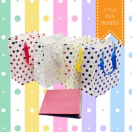 4pcs Assorted Polka Dots Paper Gift Bag with Handles Premium Gift Packaging Bag Party Giveaway Bag