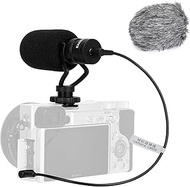 EACHSHOT Video Microphone Mic for Camera Canon, Nikon, Sony A7III A6500 A6400 A6300, Panasonic GH5 G