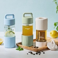 【康寧餐具】晶透手提茶隔耐熱玻璃水瓶480ml