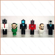 HJ4 6pcs Skibidi Toilet Action Figure Titan TV Man Speakerman Monitor Man Model Dolls Toys For Kids 