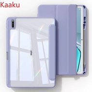 Trifold Trasparent Leather Case for IPad Pro 12.9 2022 6th Pro 12.9 2015 2017 12.9 2021 2020 2018 Slim Thin Clear Hard PC Shockproof Cover with Pencil Holder