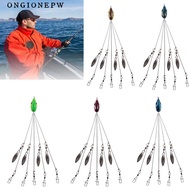 ONGIONEPW 5PCS Alabama Umbrella Rig, 5 Arms 4 Blades Umbrella Fishing Rig, Durable with Snap Swivels