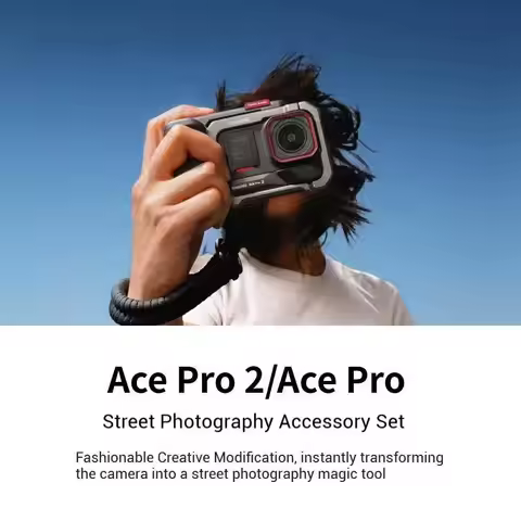 Original Insta360 Ace Pro 2/Ace Pro Xplorer Grip Kit Camera Metal Frame Case Bunlle With Lens Cap In