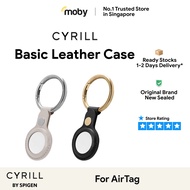 CYRILL by Spigen AirTag Case with Key Ring | Basic Leather Series