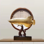 High-end Rich Arowana Fish Statue Decorating Wine Cabinet, Living Room
