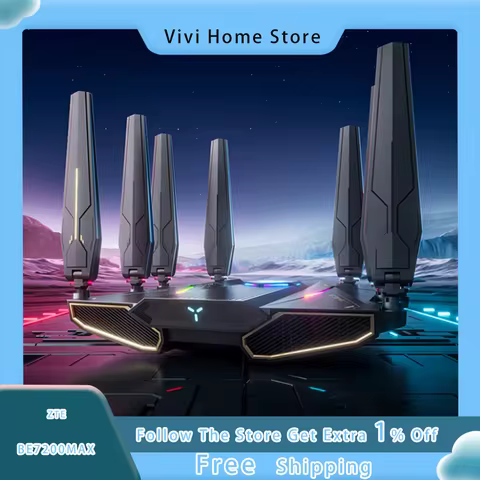 Pre-sale ZTE BE7200MAX WiFi7 Gaming Router with Full 2.5G Network Ports RGB Colorful Lighting USB3.0