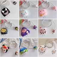 Case for Apple 20W Iphone Usb-c Power Adapter Charger and Usb Lightning Cable 3d Cute Cartoon Charac