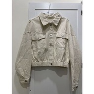 二手 DENPA GINGA 電波銀河 米白色 牛仔外套 丹寧 牛仔 台北東區 下擺縮口
