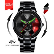 SHIFT TE37 SPIN 360° ORI Jam Tangan Lelaki Sport Rim Men Watch Hub Real 3D Custom Wheel Watch Design