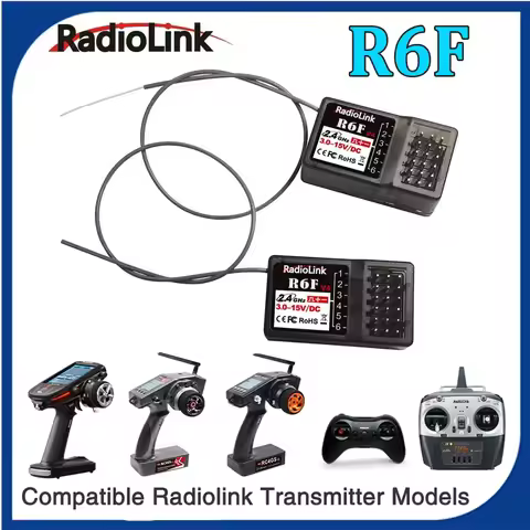 Radiolink R6F Receiver 6 Channel 2.4GHz for RC Car and Boat Radio Transmitter Remote Controller RC6G