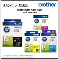 ORIGINAL BROTHER 539XL -BK LC535XL-C LC535XL-M LC535XL-Y Ink Cartridge.DCP-J100 /DCP-J105 /MFC-J200