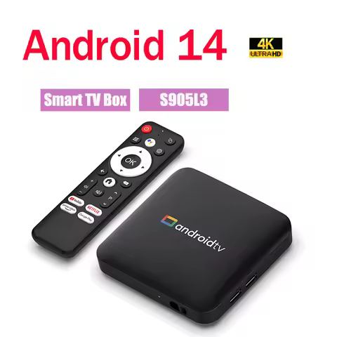 2026 Set Top Box Android 14 S905L3 H96 MAX TV Box 4K 2.4G 5G Wifi Voice Remote Media Player Home Sma
