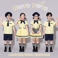 J3readystock Children's Costume Elementary School Students College Chorus Class Uniform Games Cheerl